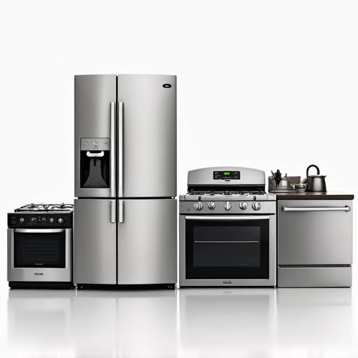 현대적인 주방 가전제품들